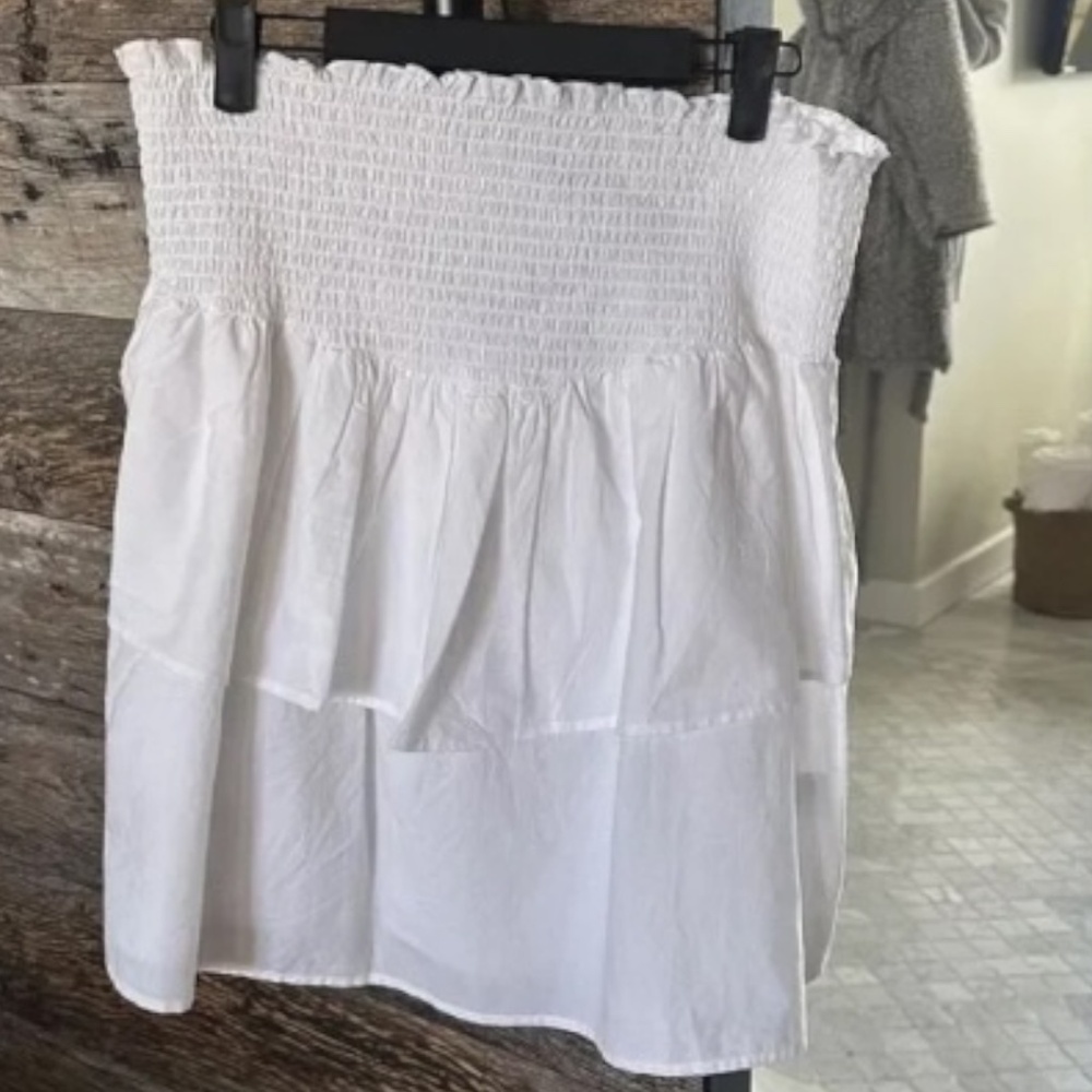HT360 Collective Layered Ruffle Mini Skirt XL White Double Layer Cotton NWT - Picture 10 of 11